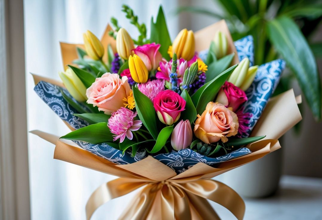 Blomster i en flot buket