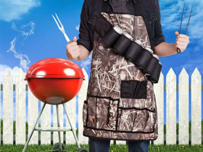 Grillforklæde med ølbælte