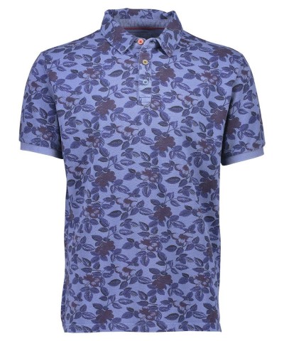 Bison poloshirt med floralt mønster